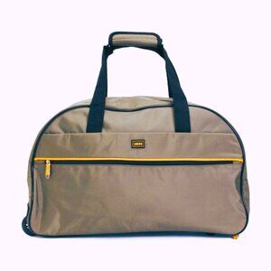 LUCAS Weekender 22" Rolling Carryon Lightweight Duffle Bag Brown NWOT